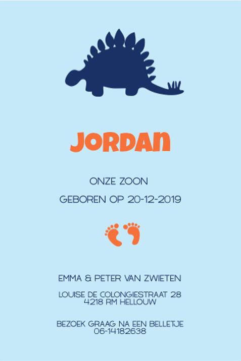 Enkel kaartje met Dino